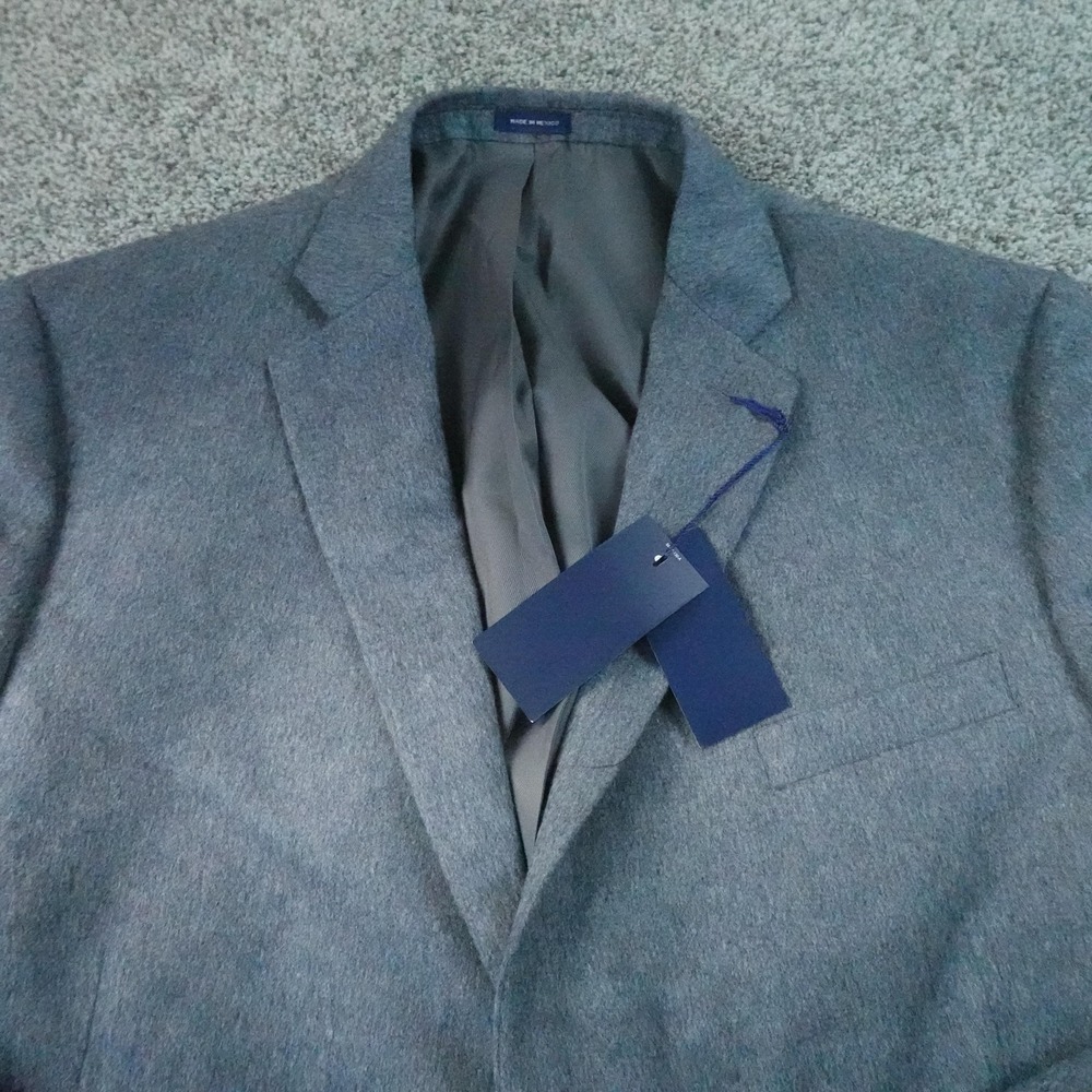 NEW Stafford Blazer Mens 52 Gray Camel Hair Unstructured Sport Coat Suit Jacket